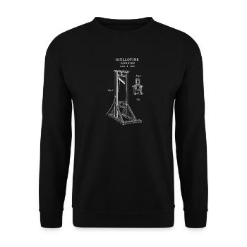 Plan de brevet de guillotine industrielle - Sweat-shirt Unisexe - noir - Devant - Alina (178cm) & Michal (187cm)