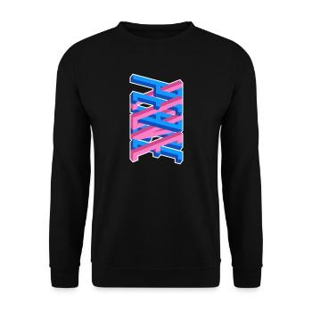 Love & Peace – Graffiti Style Love & Freedom - Unisex Sweatshirt - black - Front - Alina (178cm) & Michal (187cm)