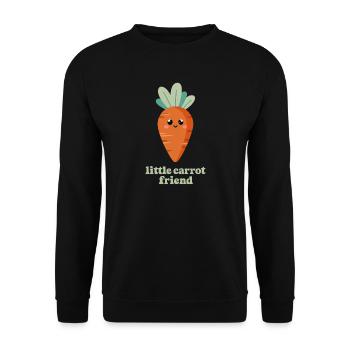 Petit ami carotte - Sweat-shirt Unisexe - noir - Devant - Alina (178cm) & Michal (187cm)