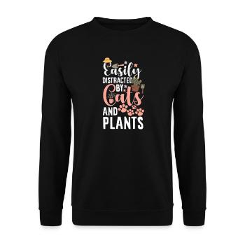 Garden & Plant Lovers Gifts - Unisex Sweatshirt - black - Front - Alina (178cm) & Michal (187cm)