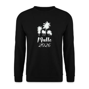 Malle 2026 Palmen Edition - Unisex Pullover - Schwarz - Vorne - Alina (178cm) & Michal (187cm)