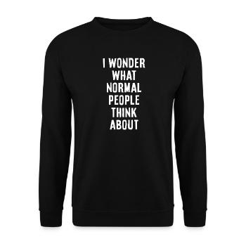 Ce que pensent les gens ordinaires - Sweat-shirt Unisexe - noir - Devant - Alina (178cm) & Michal (187cm)