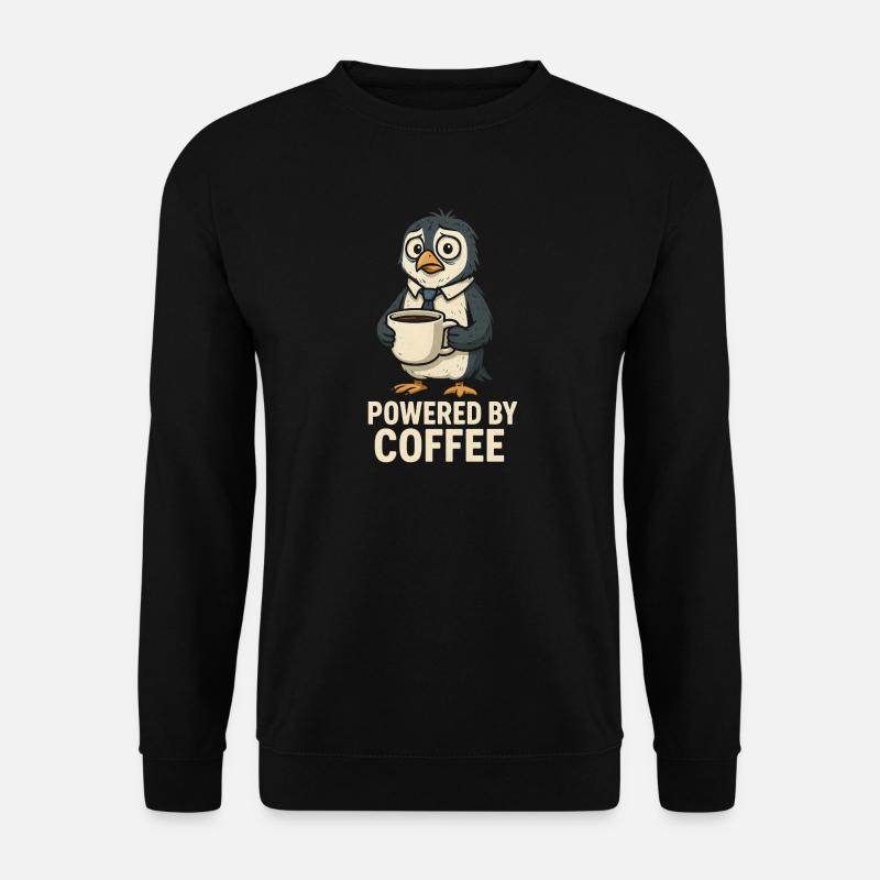 Coffee penguin with style - Unisex Sweatshirt - black