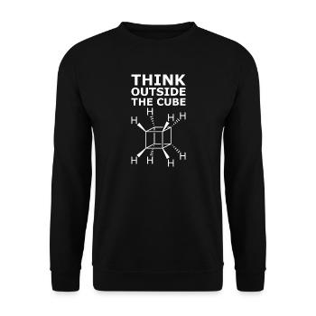 Chimie des molécules cubaines – Penser en dehors du cube - Sweat-shirt Unisexe - noir - Devant - Alina (178cm) & Michal (187cm)