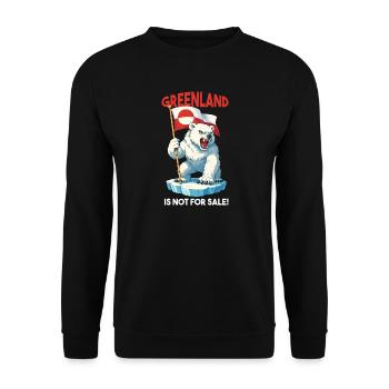 Le Groenland n’est pas à vendre - Sweat-shirt Unisexe - noir - Devant - Alina (178cm) & Michal (187cm)