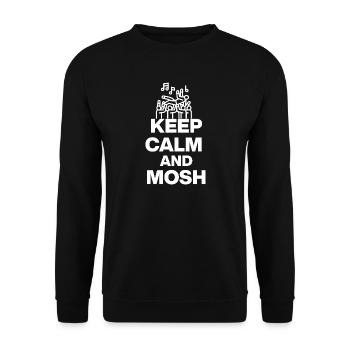 KEEP CALM AND MOSH! FESTIVAL SUMMER PARTY W - Unisex Sweatshirt - black - Front - Alina (178cm) & Michal (187cm)