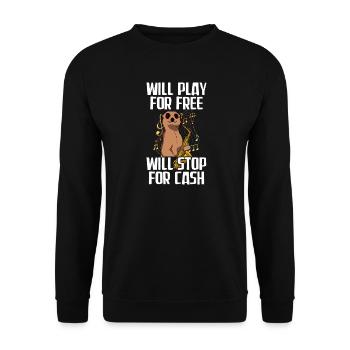 Je jouerai gratuitement Saxophon Saxophon Player - Sweat-shirt Unisexe - noir - Devant - Alina (178cm) & Michal (187cm)