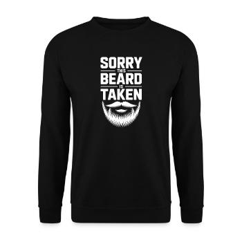 Taken Beard Tee : Typographie audacieuse - Sweat-shirt Unisexe - noir - Devant - Alina (178cm) & Michal (187cm)