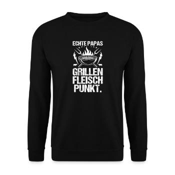 Barbecue Father Father's Day Dad - Unisex Sweatshirt - black - Front - Alina (178cm) & Michal (187cm)