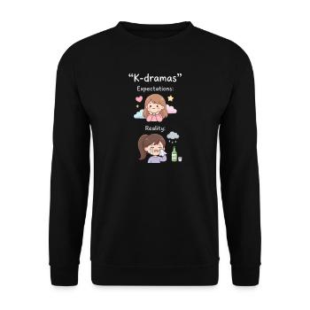 Drame coréen K-Drama Lover Kdrama - Sweat-shirt Unisexe - noir - Devant - Alina (178cm) & Michal (187cm)