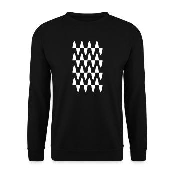 Wave Mosaic design - Unisex Sweatshirt - black - Front - Alina (178cm) & Michal (187cm)