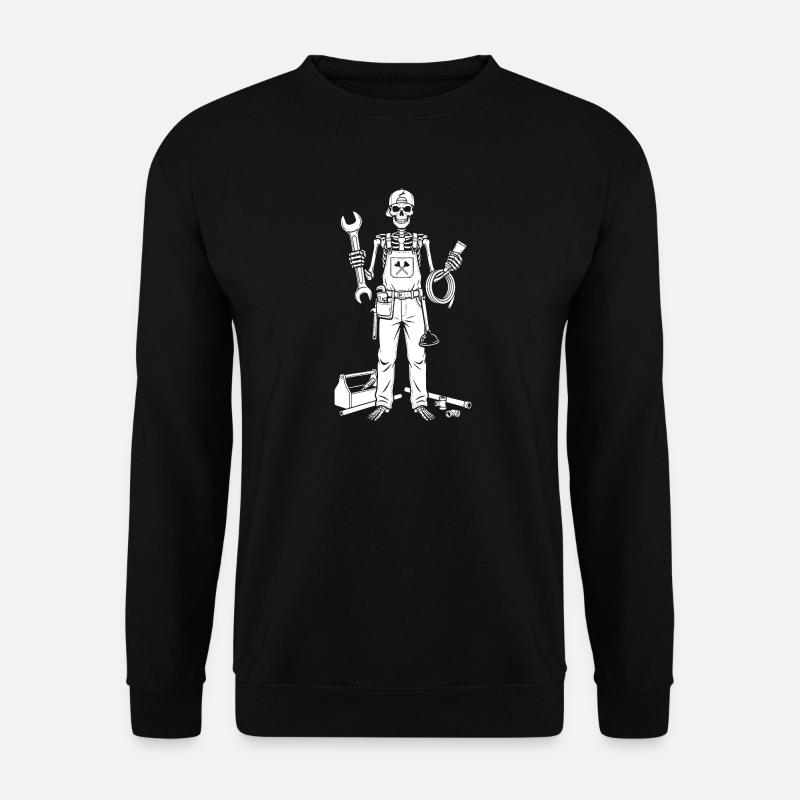Skeleton Mechanic with Tools - Unisex Sweatshirt - black