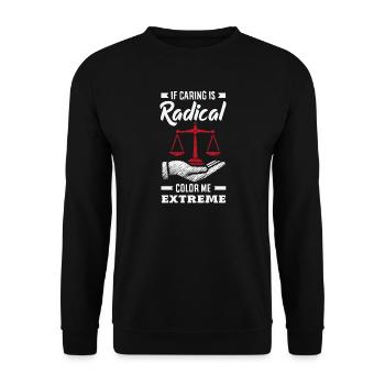 Radikalisiert Durch Grundlegenden - Unisex Pullover - Schwarz - Vorne - Alina (178cm) & Michal (187cm)