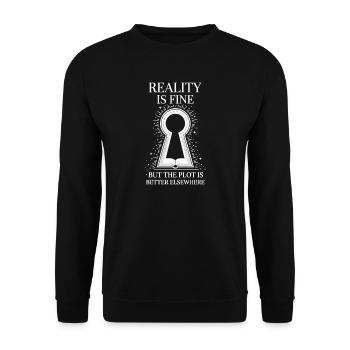 Lecteur de Lecteur de Trou de Serrure Fantastique - Sweat-shirt Unisexe - noir - Devant - Alina (178cm) & Michal (187cm)
