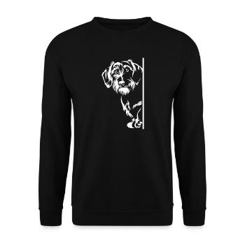 Dackel "Black Edition" - Unisex Pullover - Schwarz - Vorne - Alina (178cm) & Michal (187cm)