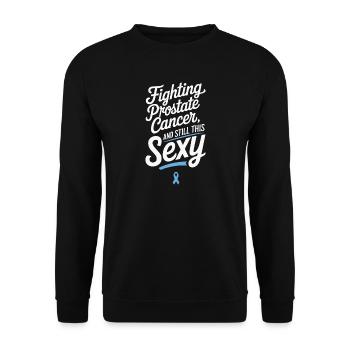 Sexy Gegen Prostatakrebs - Unisex Pullover - Schwarz - Vorne - Alina (178cm) & Michal (187cm)