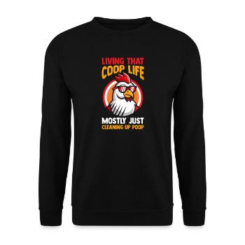 Farmer Rooster Flock Poultry Chicken - Unisex Sweatshirt - black - Front - Alina (178cm) & Michal (187cm)