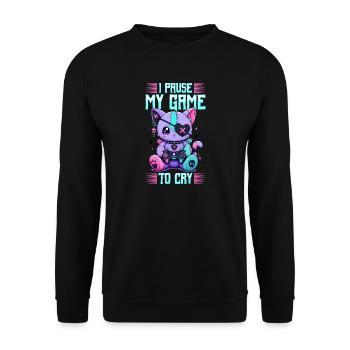 Pastel Goth Soft Goth Gaming Gamer - Sweat-shirt Unisexe - noir - Devant - Alina (178cm) & Michal (187cm)