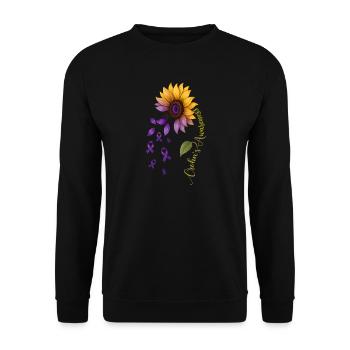 Crohns-Bewusstsein – IBD-Kämpfer Crohns-Krieger - Unisex Pullover - Schwarz - Vorne - Alina (178cm) & Michal (187cm)