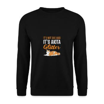 C’est Akita Glitter Pet Groomer Gift - Sweat-shirt Unisexe - noir - Devant - Alina (178cm) & Michal (187cm)