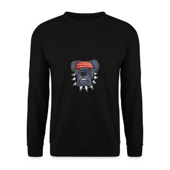 Cool Bulldog Stylist Cadeau - Sweat-shirt Unisexe - noir - Devant - Alina (178cm) & Michal (187cm)