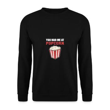 Me at Popcorn Moviegoers Poison - Unisex Sweatshirt - black - Front - Alina (178cm) & Michal (187cm)