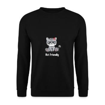 Pas amical humour sarcastique drôle -sark - Sweat-shirt Unisexe - noir - Devant - Alina (178cm) & Michal (187cm)