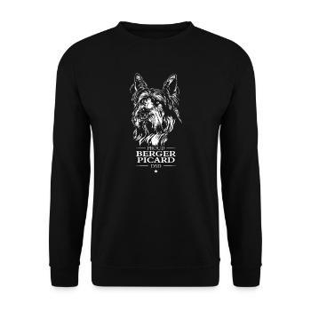Berger Picard Dad Dog Dog Wilsigns - Unisex Sweatshirt - black - Front - Alina (178cm) & Michal (187cm)