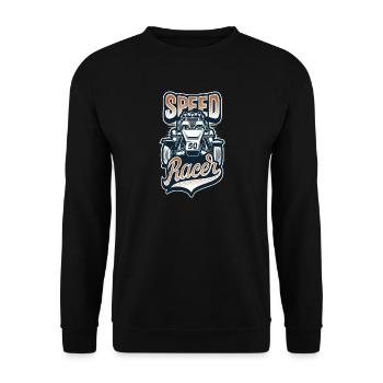 Autorennen - Rennwagen - Sportwagen - Unisex Pullover - Schwarz - Vorne - Alina (178cm) & Michal (187cm)