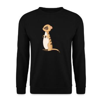 Mongoose Meerkat - Unisex Sweatshirt - black - Front - Alina (178cm) & Michal (187cm)