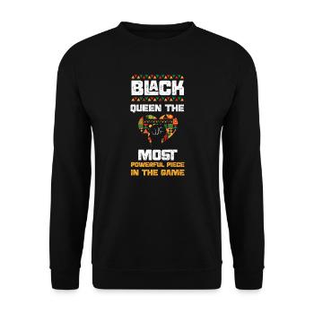 Black Queen The Most Powerful Pi... - Unisex Sweatshirt - black - Front - Alina (178cm) & Michal (187cm)