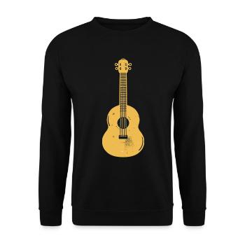 Eine Retro Musik Gitarre Musikinstrument Gitarren - Unisex Pullover - Schwarz - Vorne - Alina (178cm) & Michal (187cm)