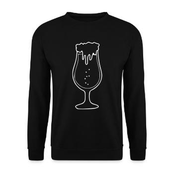 Beer Drawing Party Celebrate White - Unisex Sweatshirt - black - Front - Alina (178cm) & Michal (187cm)