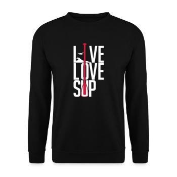 SUP - Live love SUP - Unisex Sweatshirt - black - Front - Alina (178cm) & Michal (187cm)