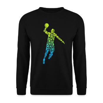 Symboles de basket-ball Garçons Basketball - Sweat-shirt Unisexe - noir - Devant - Alina (178cm) & Michal (187cm)