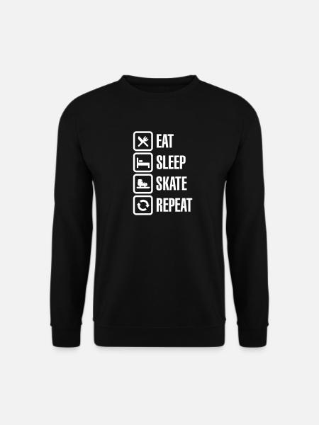 Eat sleep speed Eis skate repeat - Unisex Pullover - Schwarz