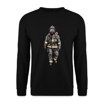 Firefighter Fire Fighter Fire Fighter Courage - Unisex Sweatshirt - black - Front - Alina (178cm) & Michal (187cm)