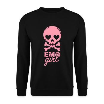 Emo Girl! - Unisex Pullover - Schwarz - Vorne - Alina (178cm) & Michal (187cm)