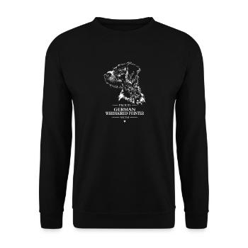 German Wirehaired Pointer Mom Hunde Hund Wilsigns - Unisex Pullover - Schwarz - Vorne - Alina (178cm) & Michal (187cm)
