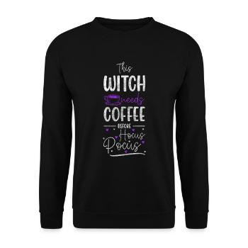 Witch Spell Monsters - Unisex Sweatshirt - black - Front - Alina (178cm) & Michal (187cm)