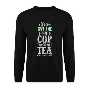 Tea Drinker Time Out Nature Tea Time - Unisex Sweatshirt - black - Front - Alina (178cm) & Michal (187cm)
