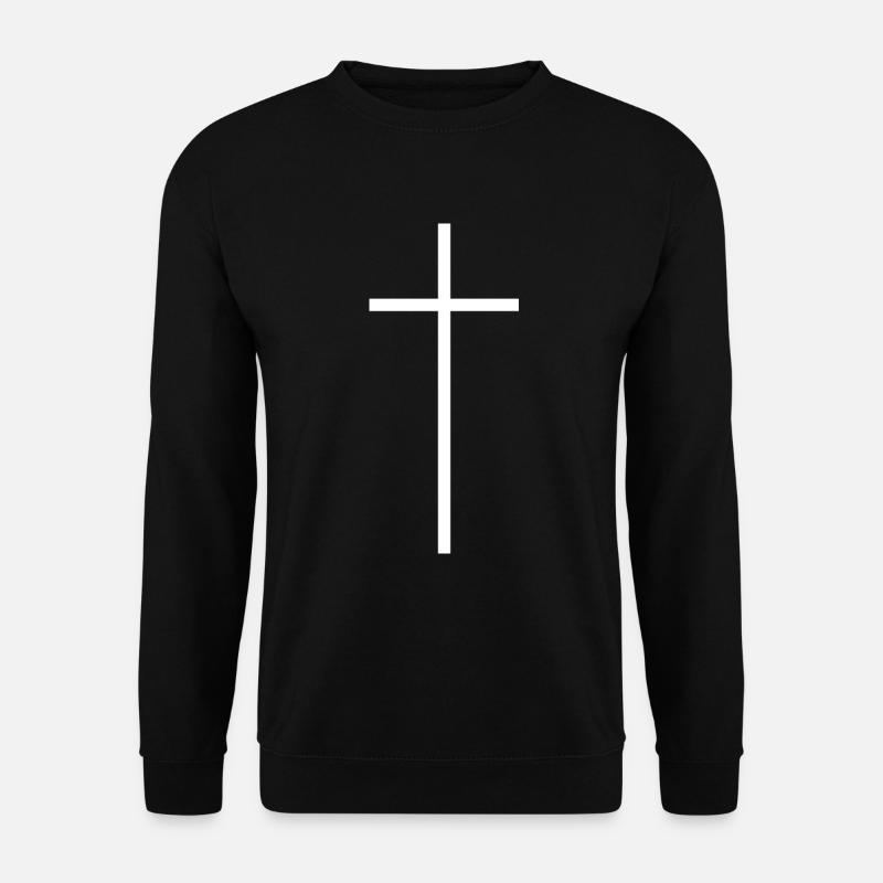 Weißes Kreuz - Unisex Pullover - Schwarz