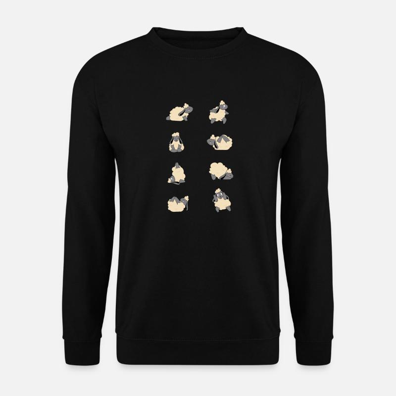 Yoga Sheeps - Unisex Sweatshirt - black