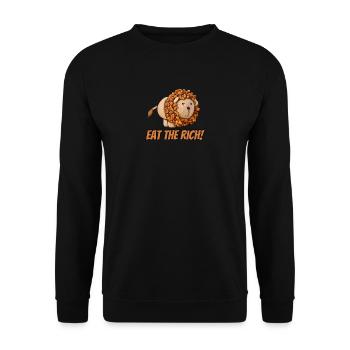 Lion - Mangez les riches - Sweat-shirt Unisexe - noir - Devant - Alina (178cm) & Michal (187cm)