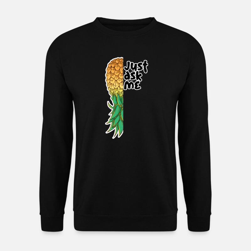 Upside Down Pineapple Swinger Just ask me - Unisex Pullover - Schwarz