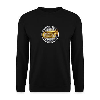I Destroy Silence Tubist Tubist tuba player - Unisex Sweatshirt - black - Front - Alina (178cm) & Michal (187cm)