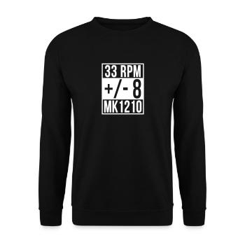 Straight outta DJ turntables Plattenspieler Vinyl - Sweat-shirt Unisexe - noir - Devant - Alina (178cm) & Michal (187cm)
