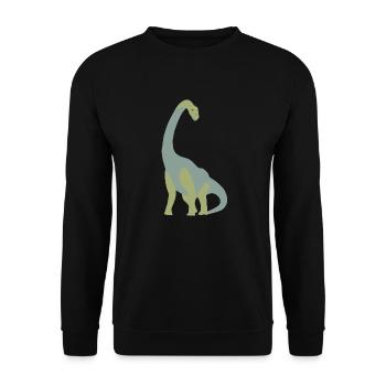 Diplodocus Dinosaur Dino Kids T-Shirt Funny - Unisex Sweatshirt - black - Front - Alina (178cm) & Michal (187cm)