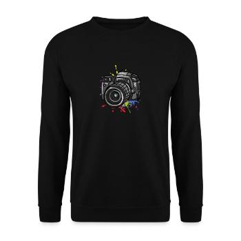 Camera | Photo apperat - Unisex Sweatshirt - black - Front - Alina (178cm) & Michal (187cm)