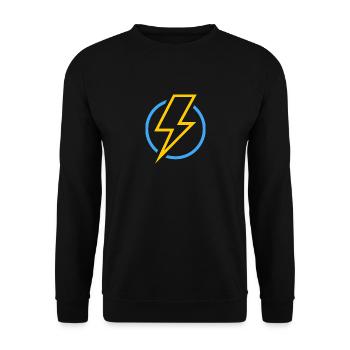 Lightning - Unisex Sweatshirt - black - Front - Alina (178cm) & Michal (187cm)
